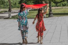 Young girls in Uzbekistan