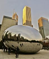 Anish Kapoor's Cloud Gate Installation, Chicago